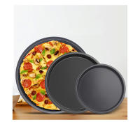 Sartén antiadherente de acero al carbono para Pizza, bandeja para horno, molde para microondas, pastel, plato, molde para pastelería, tarta, herramientas de Sapan - details 0