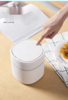 Mini Cubo de Basura de Escritorio Nórdico Caja de Almacenamiento y Limpieza para Desechos de Cocina con Tapa - details 2