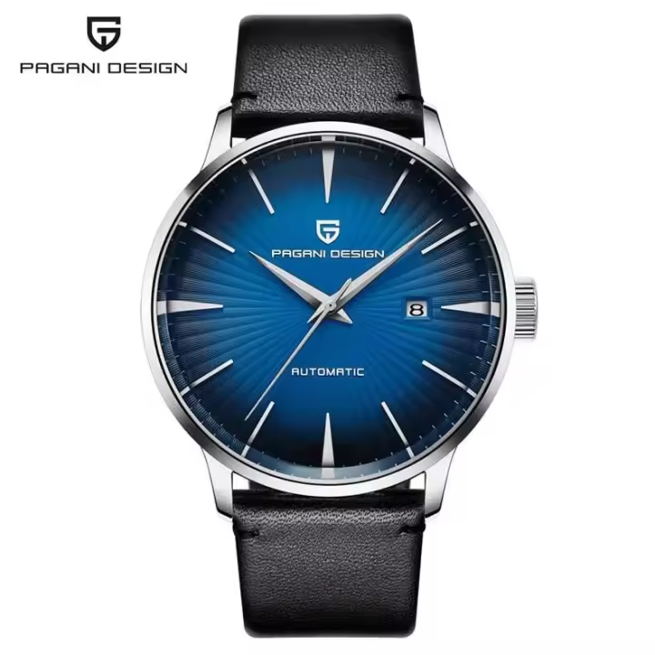 Reloj Mecánico de Lujo PAGANI Diseño Resistente al Agua 30M Correa de Cuero - 1