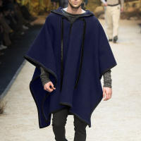 Moda masculina otoño e invierno nuevos chales, camisetas, capas y abrigos de lana - details 5