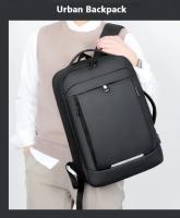 Mochila expandible para portátil para hombre, bolsa impermeable negra para Notebook, 16 pulgadas, 17 pulgadas, mochila - details 1