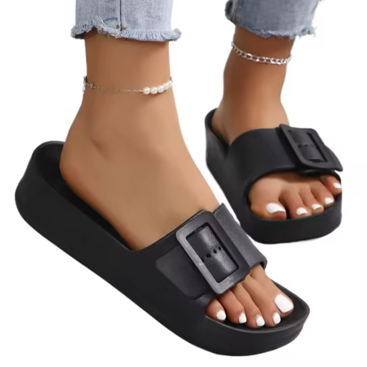 Zapatillas de Verano para Mujer Planos de Moda Pantuflas de Zapatos - 1