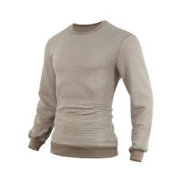 Suéter de punto para hombre, camiseta informal de manga larga con cuello redondo y ajuste holgado - details 34