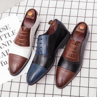 Vestido de cuero Oxford con cordones para hombre, Zapatos de negocios, color sólido, gran tamaño - details 22
