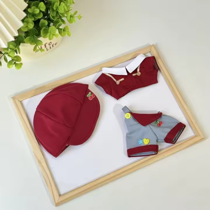 Sudadera con capucha, ropa de muñeca de algodón de 20cm, vestido multicolor, traje de muñeca de algodón, colección bonita, vestido de flores para muñeca de 20cm - 1