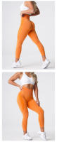 Leggings de contorno sin costuras moteado para mujer, mallas suaves de entrenamiento, trajes de Fitness, pantalones de Yoga, ropa de gimnasio de cintura alta, nuevo - details 2