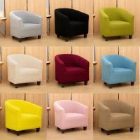 Funda de Silla de Club Suave Cubierta de Silla de Barril Elástica Cubierta de Sofá de Spandex Removible para Sala de Estar - details 1