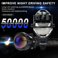 Lente de proyector Bi LED azul de 3,0 pulgadas, faro Universal, retroadaptación para H1 H4 H7 H11, faro de luz automático, accesorio para coche - details 10