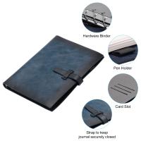 Diario de Cuadros de Cuero PU A5 con Refillable Organizador Personal con Hebilla Papelería Escolar - details 3