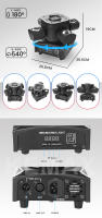 Luz de Fiesta de 80W en Forma de Lira Efecto de Disco con 4 Brazos Control Remoto DJ - details 2