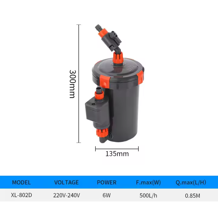External Filter para Tanque de peces, Bomba de Agua de Cubo de Lavado Claro Simple, de Pecera limpador, accesorios de Acuario, 220V, 6W - 1