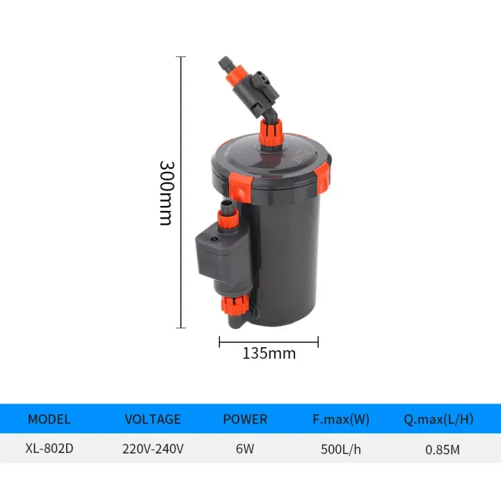 External Filter para Tanque de peces, Bomba de Agua de Cubo de Lavado Claro Simple, de Pecera limpador, accesorios de Acuario, 220V, 6W - 1