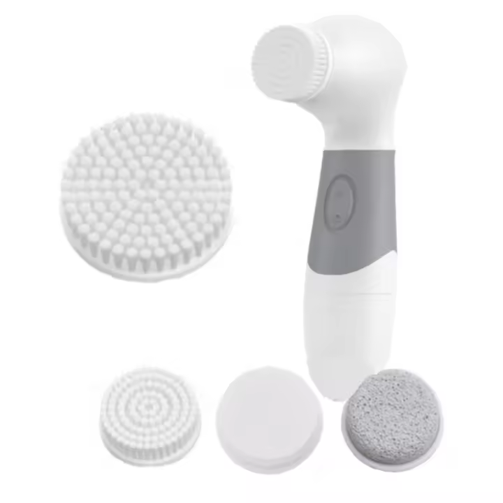 Cepillo limpiador facial eléctrico recargable, cepillo manual, contiene 4 cabezales de repuesto para piel grasa mixta - 1