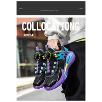 Nuevos zapatos ligeros de baloncesto para niños, zapatos deportivos con hebilla giratoria para niños, zapatillas deportivas transpirables para correr, zapatos de tenis para niños al aire libre - details 8