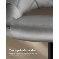 Taburete de Bar Juego de 2 Sillas de Cocina con Marco de Metal Estable y Cubierta de Terciopelo - details 26