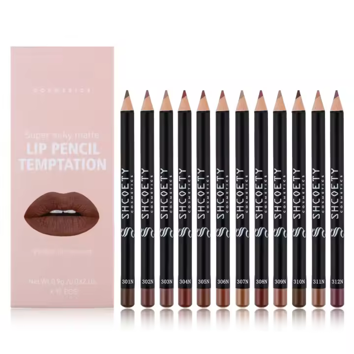 Delineador de labios mate, juego de 12 delineadores de labios mate, Color de larga duración - 1