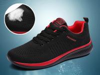 Zapatos de punto para correr para hombre, zapatillas de deporte informales a la moda para hombre, zapatillas deportivas transpirables atléticas para gimnasio, zapatillas ligeras para correr - details 5