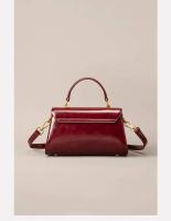 Hombro para mujer: bolso cruzado vintage de cuero encerado con cadena, elegante bolso cuadrado pequeño para las axilas para uso diario Mochila de lujo de alta gama - details 11