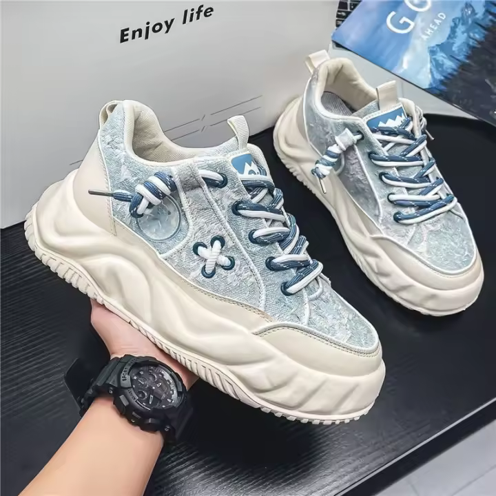 Zapatillas Deportivas Versátiles y Transpirables Zapatos de Mesilla Casuales con Plataforma Deportiva para Mejorar la Altura - 1