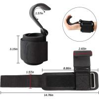 Gancho de levantamiento de pesas para hombre y mujer, correa de muñeca para levantamiento de pesas, soporte de agarre de mano, guantes de Fitness para gimnasio, 1 par - details 0