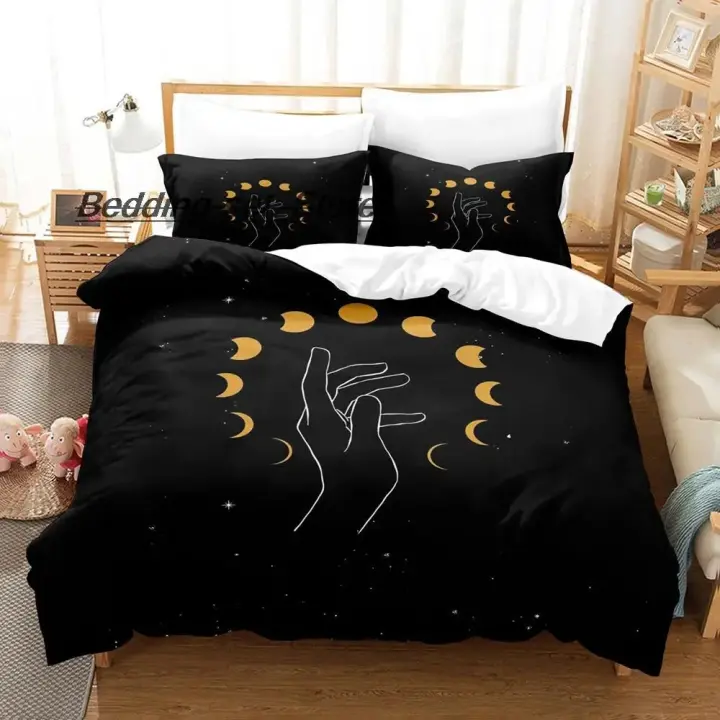 Conjunto de Cama de Luna Hechiza Tamaño de Cama Único, Doble, Rey Funda de Edredón de Anime - 1