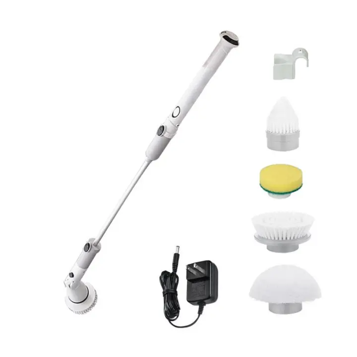 Cepillo de limpieza eléctrico recargable Mango largo, sin cable, ideal para el hogar, la cocina, el baño, el inodoro - 1
