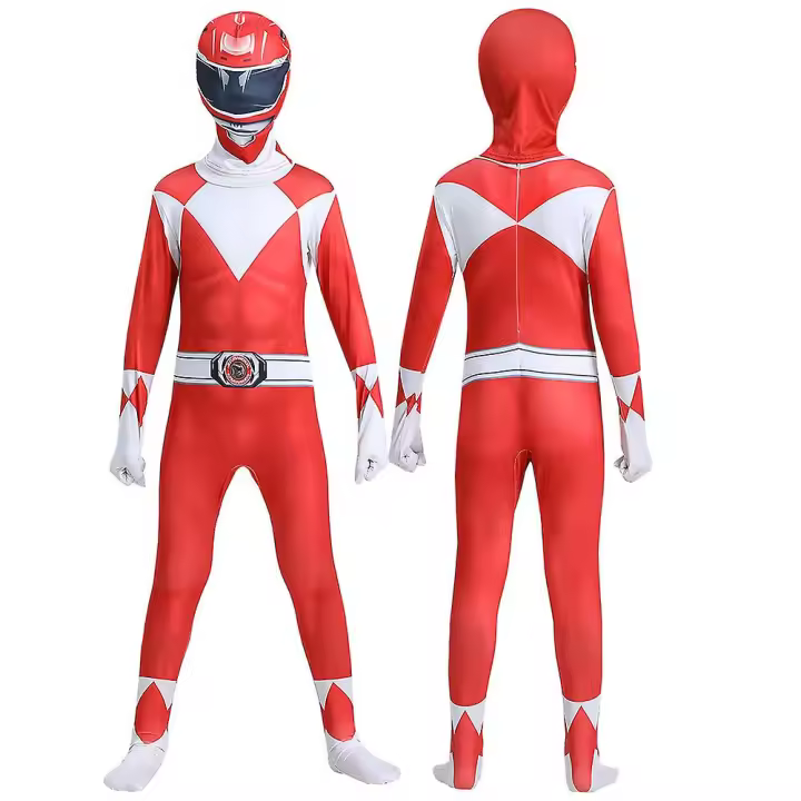 Power Rangers Cosplay monos monos superhéroe niños disfraz de fiesta de Halloween trajes de disfraces - 1
