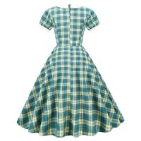 Elegante Vestido Vintage Rockabilly Cuello Penter-Pan Retro Araya A-e de Cintura Alta - details 5