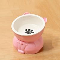 Dispensador de alimentos, cuenco de cerámica para gatos, cuenco creativo y bonito para base alta, alimentador antideslizante desmontable para mascotas, gatito y cachorro - details 16