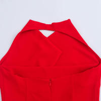 Midi plisados de moda con espalda abierta y color crema en estilo para mujer - details 7