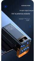 Powerbank 30000Mah 120W Carga Rápida Luz de Flash LED Pantalla Digital - details 9