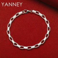 Pulsera de plata para hombres y mujeres, pulsera de cadena de 8 pulgadas, regalo de joyería - details 2