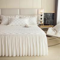 Funda de Cama Engrosada de Color Sólido Protector de Colchón Acolchado - details 4