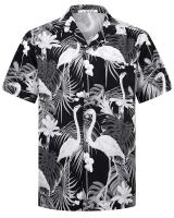 Camisa hawaiana de moda de verano, camisa casual de playa Aloha con estampado de cocoteros y botón grande de manga corta 6XL para hombre - details 19