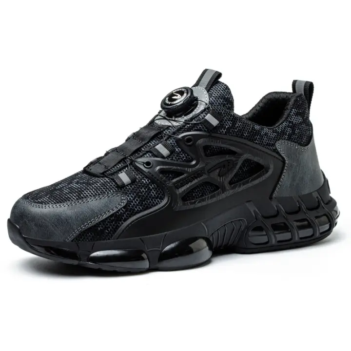 Zapatos de Trabajo Seguros y Cómodos Zapatillas de Deporte de Cuero Transpirable para Hombres - 1