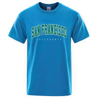Camiseta holgada de algodón para hombre, ropa con letras de la ciudad de San Petersburgo, California, EE. UU., de gran tamaño, a la moda, de verano, Tops holgados informales - details 15