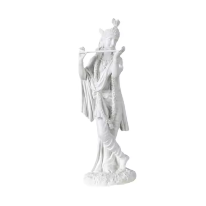 Estatua de Resina de Krishna Arte Religioso para Decoración del Hogar Adorno de Escritorio de 9.65 pulgadas - 1