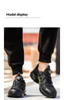 Zapatos De Seguridad Para Hombre Con Botones Giratorios Y Punta De Acero Indestructibles Antipinchazos Y Con Almohadilla De Aire Botas De Trabajo Con Suela De Goma Material De Tela Y Algodón - details 21