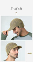 AONIJIE M33 Unisex Warm Wool Knitted Hat Short Brim Baseball Cap Soft Equestrian Cap Protect Ear Fall Winter For Running Hiking - details 16