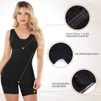 Faja moldeadora de cuerpo de una sola pieza para mujer, cremallera en la entrepierna de malla gruesa, adecuada para uso diario y postoperatorio, modelado del cuerpo y control de la barriga - details 8