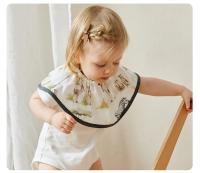 Babero de gasa de algodón de bambú para bebés y niños, Baberos para comer, espesamiento impermeable giratorio multicapa - details 11