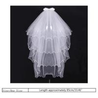 Velo de primera comunión para niñas de flores con lazo blanco santo para encaje con diamantes de imitación, peineta para el pelo para niños, tocado para fiesta de boda - details 8