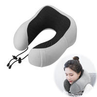 Almohada De Viaje Suave En Forma De U Para Cuello Con Memoria De Espuma Almohadilla De Soporte Para Cervical Uso En Avión Y Hogar - details 16