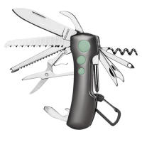 Cuchillo Plegable Mini Suizo de Acero Inoxidable para Camping y Exteriores con 15 Funciones Diversas EDC Pequeño Cuchillo de Bolsillo - details 2