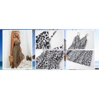 Vestido elegante con tirantes para mujer, estilo informal largo, ligero, sin mangas, con cuello en V y cintura elástica, para playa - details 3