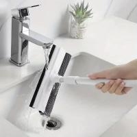 Limpiador de ventanas de escurridor 2 en 1, cepillo de limpieza de postes retráctiles, herramienta de limpieza de escurridor de vidrio para puerta de vidrio de ducha de coche, 1 ud. - details 6