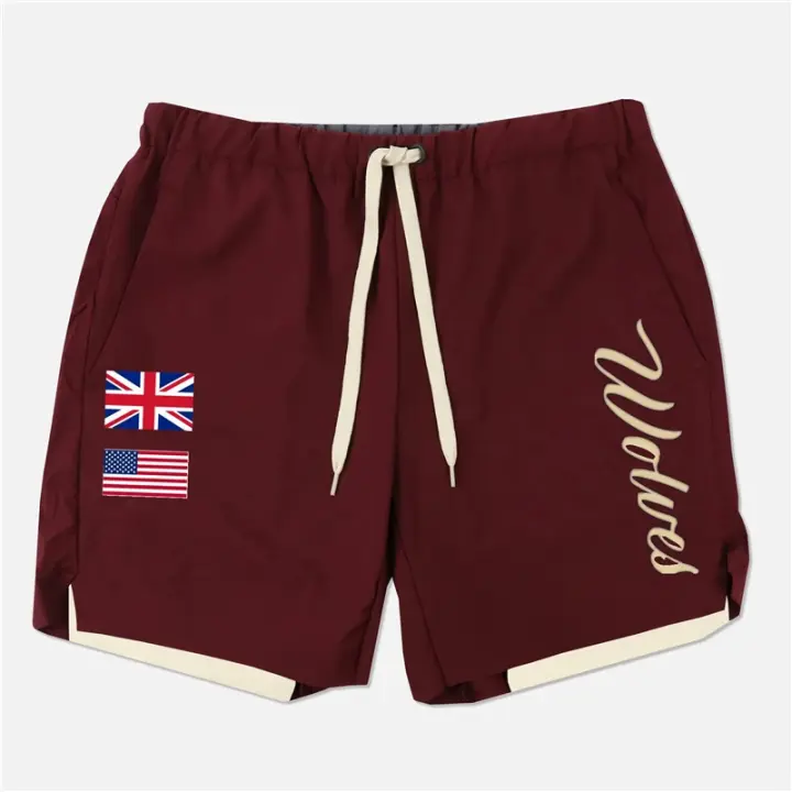 Pantalones cortos de hombre de alta calidad, 2 en 1, utilizados para correr, hacer gimnasia y entrenar. - 1