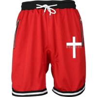 Pantalones de Baloncesto Cruzado para Hombres Línea de Malla de Secado Rápido Cintura Elástica - details 5