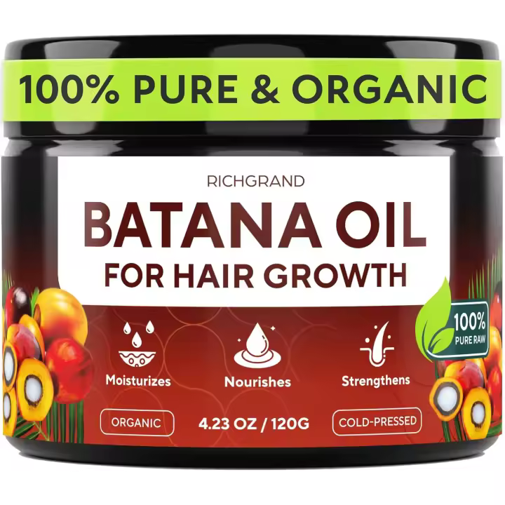 Mascarilla na pura sin refinar prensada en frío con aceite Dr Sebi orgánico crudo 100% de crecimiento para mujeres y hombres: mejora el grosor del cabello y previene - 1