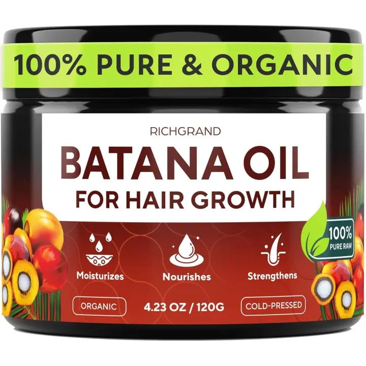 Mascarilla na pura sin refinar prensada en frío con aceite Dr Sebi orgánico crudo 100% de crecimiento para mujeres y hombres: mejora el grosor del cabello y previene - 1